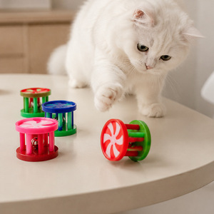 Ensemble de jouets en forme de fleur pour animaux de compagnie, avec son, pour chats et chatons, couleur aléatoire - Product Image 2