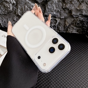 Venta al por mayor de cristal transparente acrílico funda para teléfono móvil con anillo magnético blanco para iPhone 17 <span class=keywords><strong>Air</strong></span> contraportada para iPhone 17 Pro <span class=keywords><strong>Max</strong></span> - Product Image 5