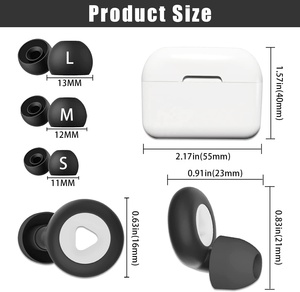 จุกอุดหูแบบซิลิโคน 3 ขนาด สำหรับนอนหลับ ลดเสียงรบกวน และการเดินทาง ใช้ซ้ำได้ - Product Image 2