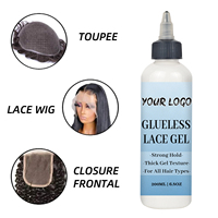 Nouveautés : Gel adhésif liquide temporaire à séchage rapide pour perruques en dentelle, 6,8 oz, transparent, pour perruques en cheveux naturels sans colle