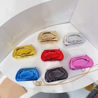 Heiße Damen-Abendclutch mit Metallgriff, Acryl-Handtasche, einzigartige Schulter-Hochzeitstasche, Mini-Stil, lässige Handtaschen für Brautpartys