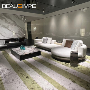 Hiện đại sang trọng chất lượng cao da ngả ghế và chuyển đổi ghế thiết kế phòng khách ghế <span class=keywords><strong>sofa</strong></span> với cong Bộ đồ nội thất - Product Image 3