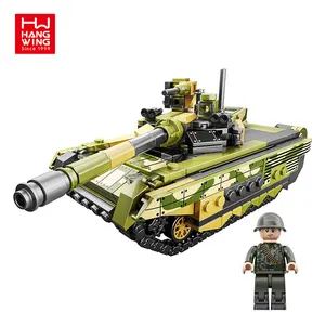 HW TOYS 429pcs 조립 조립 키트 소련 군대 모델 세트 빌딩 블록 벽돌 블록 녹색 탱크 군인 그림