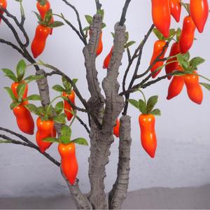 Gros Petit Artificiel Riche <span class=keywords><strong>Arbre</strong></span> Fruitier Ornement Vieux Canard Kaki En Plastique Fleur Bionique Salon Décoration - Product Image 3