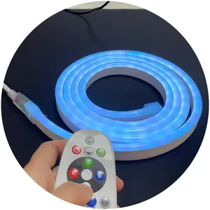 100m Roll 10x20mm RGB AC220V AC110V 1M Cuttable Soft PVC Neon Strip Ribbon Led Rope Light For Outdoor Building