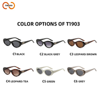 TWOOO T1903 OEM et ODM Lunettes de soleil Y2K Street Snap Cat Eye à petite monture en forme de cœur, tendance et polyvalentes, nouvelle arrivée, commande en gros d'usine