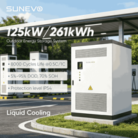 Système de stockage d'énergie en armoire extérieure à refroidissement liquide Sunark 125 kW 261 kWh pour solutions de charge rapide de véhicules électriques haute puissance