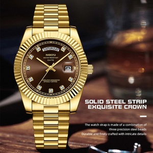 Montre à quartz pour homme NI2627, montre de luxe de marque supérieure, montre Miyota pour homme, montre en acier étanche, montre homme, Reloj Hombre - Product Image 4