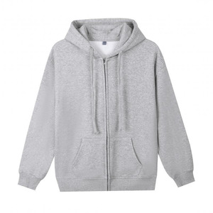 Personalizado de alta calidad Zip up Hoodies Diseñador Sudadera con capucha de impresión de logotipo personalizado al por mayor en blanco Unisex Zip up Hoodie - Product Image 5