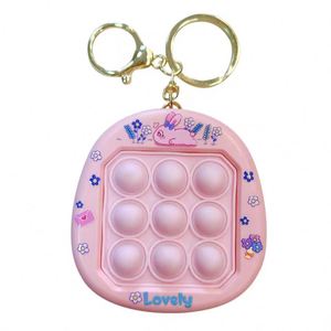 Custom Fidget Toy-Cute Animal Themed Bubble Pop Whack-a-Mole Stress-Relief Toy - <b>Keychain</b> and Bag Charm - Product Image 4
