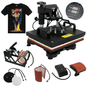 5 In 1 Combo Multifunctionele Sublimatie Warmte Persmachine Digitale Warmte Persmachine Voor Mok T Shirt Hoed Plaat