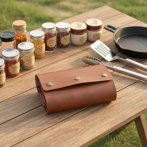Bolsa de Almacenamiento de Especias Mini para <span class=keywords><strong>Camping</strong></span> RR, Bolsa de Almacenamiento de Condimentos Pequeña y Portátil para Picnic, Senderismo, Barbacoa, Pimienta, Sal, 4 Frascos de Especias - Product Image 5
