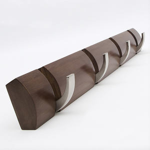 Perchero de Madera Personalizado con 4 Ganchos Retráctiles, Perchero Flotante de Pared para Sala de Estar y Almacenamiento de Herramientas de <span class=keywords><strong>Armario</strong></span> - Product Image 3