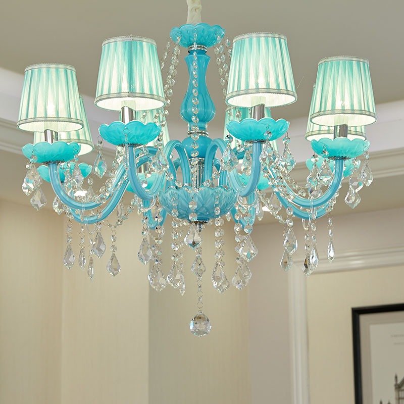 8 lights with lampshades