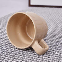 Tasse à café en céramique d'inspiration coréenne de 9oz en gros tasse de bureau mignonne imprimée de logo personnalisé avec fonction empilable pour cadeaux d'affaires