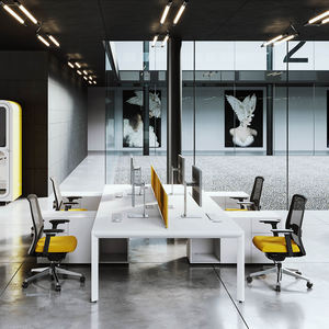 뜨거운 새로운 컨버터블 모듈러 사무실 파티션 워크 스테이션 <span class=keywords><strong>3</strong></span> 인용 현대 직원 책상 나무 칸막이 - Product Image 2