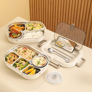 New 304 Stainless Steel Insulated <strong>Lunch</strong> <strong>Box</strong> Students <strong>Work</strong> sealed <strong>Lunch</strong> <strong>Box</strong> Can Microwavable <strong>Lunch</strong> <strong>Box</strong> with Cutlery - Product Image 4