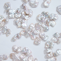 Perles de culture d'eau douce baroques naturelles de couleur blanche de 13-18 mm pour la fabrication de bijoux