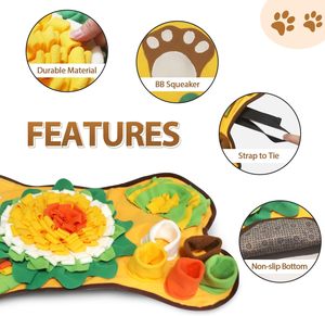 Juguete de Alfombra Olfativa para Mascotas, Tapete de Entrenamiento para Perros y Gatos, Lavable, con Comida Oculta, Juguete Interactivo de Alimentación Lenta para Perros - Product Image 2
