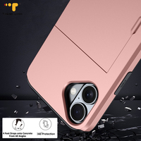 Nouveau 2-en-1 Universel TPU PC Dur Antichoc Téléphone Cas Pour Iphone16 Pro Max Portefeuille-Style Mobile Téléphone Cas