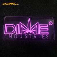 Enseignes électroniques en acrylique 3D avec logo, effet ondulé, effet flamme, enseigne lumineuse personnalisée au néon pour les entreprises et les bars