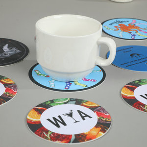 Posavasos de Papel Absorbente de Alta Calidad de 2 mm de Grosor con Diseño de Impresión de Logotipo Personalizado para Bebidas, Bodas y Cumpleaños - Product Image 4