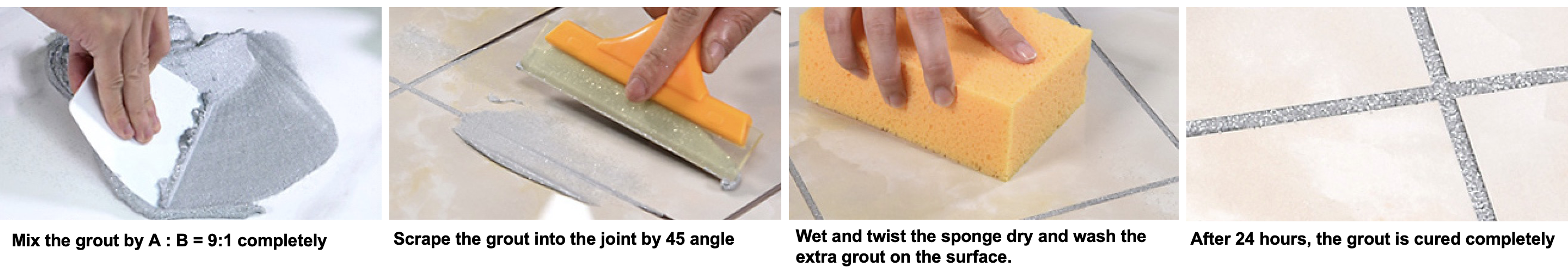 Water Based Epoxy Resin Mortar For Mosaic Tile & Ceramic Tile Home Beautifier