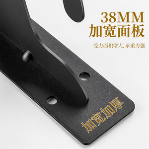 Heavy Duty Clothes Rod <b>Bracket</b> Cold Rolled Steel Wall Mount Wardrobe Hardware Triangular Support Standard 90 Degree Hydraulic - Product Image 3