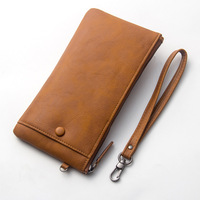 Baellerry dompet tangan pria, tas koin kulit kasual modis