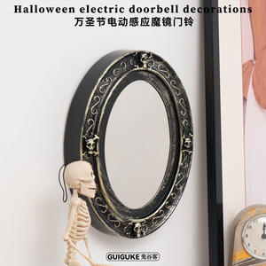 Волшебное зеркало дверной звонок Хэллоуин дом с привидениями Ужасы электрическая индукционная фоторамка призрак лицо световой эффект испуганный звук - Product Image 2