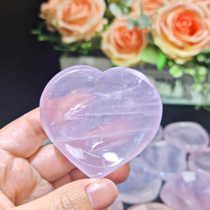 Bol en cristal de <span class=keywords><strong>quartz</strong></span> <span class=keywords><strong>rose</strong></span> naturel sculpté à la main, en forme de cœur, prix de gros, décoration d'intérieur pour cadeau de mariage - Product Image 3