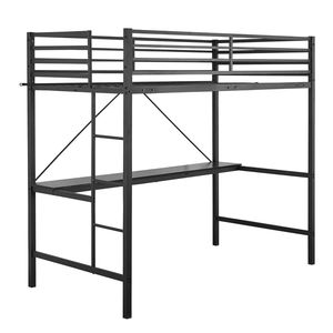 <span class=keywords><strong>Lit</strong></span> mezzanine moderne en métal avec bureau et échelle <span class=keywords><strong>pour</strong></span> petit appartement, meuble gain de place <span class=keywords><strong>pour</strong></span> chambre à coucher - Product Image 6