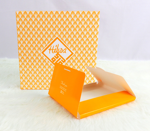 Biểu tượng tùy chỉnh in ấn phong bì Khăn lụa bao bì màu vàng phong bì hộp - Product Image 1