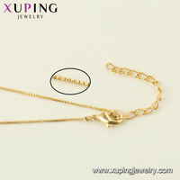 00788 Bijoux Xuping Ensemble de couronne exquis et raffiné avec diamants Série de style pastoral pour femmes Collier Hamsa en or 14 carats