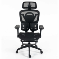 Silla de Oficina Ergonómica de Malla Resistente, Capacidad de 200 kg, Respaldo Alto, Reposacabezas Ajustable, Soporte Lumbar, Giratoria, para Oficina en Casa y Computadora