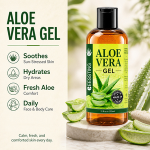 Gel apaisant naturel aux herbes avec logo personnalisé, hydratant en profondeur, rafraîchissant, soin après-soleil, fabriqué en Corée, soin de la peau bio, gel d'aloe vera - Product Image 4