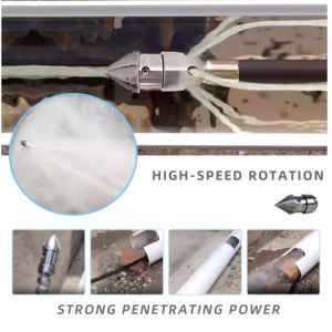 Edelstahl Mini-Kanalisation strahl düse Hoch leistungs 1/2 Innengewinde 180bar Hochdruck-Kanalreinigungs-Jetter Neuer Zustand - Product Image 6