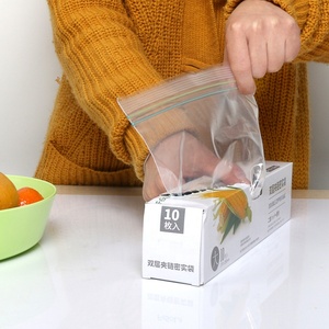 Bolsa con cierre de cremallera doble LDPE reutilizable Bolsa con cremallera transparente - Product Image 5