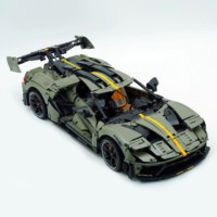 Guly 10651 2026 1:8, Material ABS, MOC, Superdeportivo, Coche de Carreras RC, Modelo de Bloques de Construcción, Juguete DIY para Niños y Adultos, Regalo, Juego de Bloques de Construcción