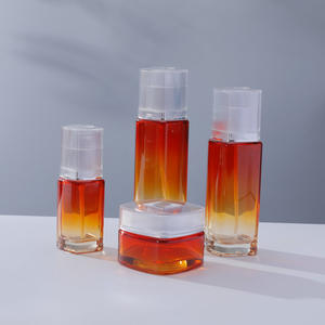 Oreya cosmétiques bouteilles en verre motif vertical forme carrée pour Essence soins de la peau émulsion faux cils bouteilles en verre vides - Product Image 4