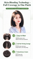 LONGFOR Nouvelle Prothèse Capillaire Magique Sans Bordure, Fine et Légère, pour Femmes, pour Augmenter le Volume de Cheveux, Couvrir les Cheveux Blancs, Fournisseur Populaire