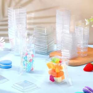 ถ้วยขนมหวานพลา<span class=keywords><strong>ส</strong></span>ติกทร<span class=keywords><strong>ง</strong></span><span class=keywords><strong>ส</strong></span>ี่เหลี่ยมขนาด3ออนซ์พร้อมฝาปิดวัสดุ PS <span class=keywords><strong>ส</strong></span>ำหรับทำมูสพุดดิ้งโยเกิร์ต - Product Image 3