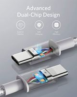 Anker Cable 100W 10ft New Nylon USB C to USB C 2.0 Type C Câble de charge rapide pour MacBook Pro iPhone 15 Series