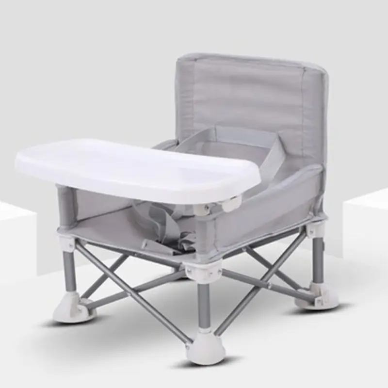 Katlanabilir katı bebek yemek sandalyesi büyük tepsi ve taşınabilir seyahat çantası ile emniyet bebek besleme koltuğu sandalye