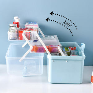 Caja de primeros auxilios familiar portátil Caja de almacenamiento de medicina multiusos de tres capas - Product Image 6