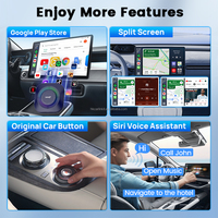 Kit Carlink con Láser para Android 13, Carplay, 8 GB de RAM, 128 GB de ROM, Dispositivo Inalámbrico Android Auto, Smart Aibox para Reproducir TV y Netflix en el Auto