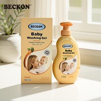 BECKON Gel Lavant Bébé Sans Parabène avec Vitamine E 400ml – Nettoyage en Profondeur pour Bébés, Utilisation de la Tête aux Pieds