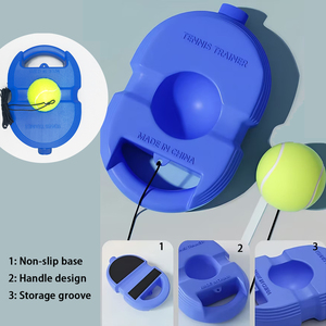 Entrenador de Tenis Individual con Bola Elástica de Goma Fija, Base de Rebote Portátil, Equipo de Autoentrenamiento de Tenis - Product Image 3