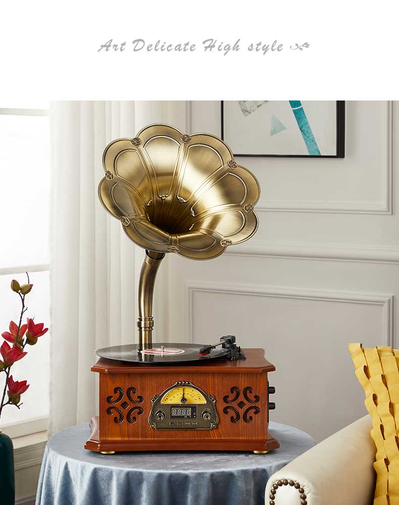 Gramophone Best Quality Sale Modern Turntable Vinyl Turntable Player Wooden Box Gramophone