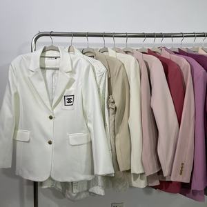 Blazer da Donna in Poliestere Grigio con Bottone Singolo, Tessuto a Maniche Lunghe per Ufficio e Uso Quotidiano - Product Image 5